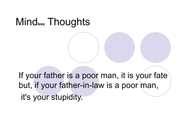 Mindless thoughts