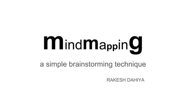 Mindmap   brainstorming technique