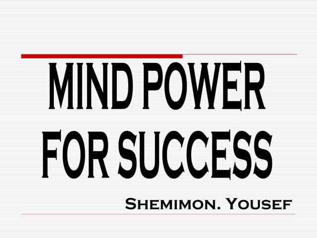 Mind power for success