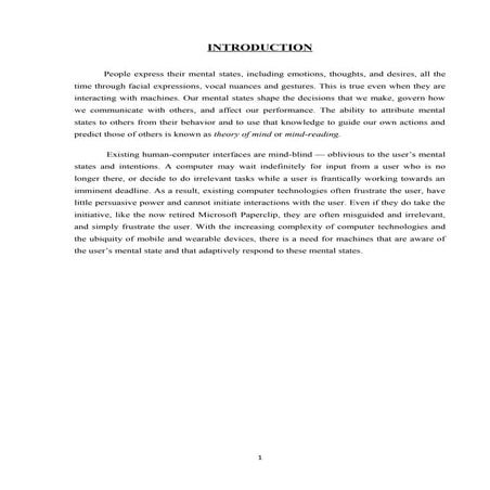 Mind reading computer report