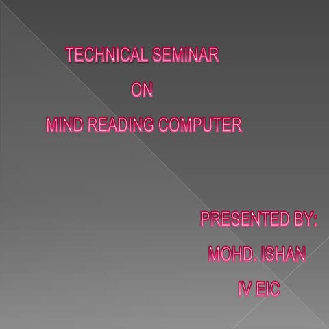 Mind reading computer ppt