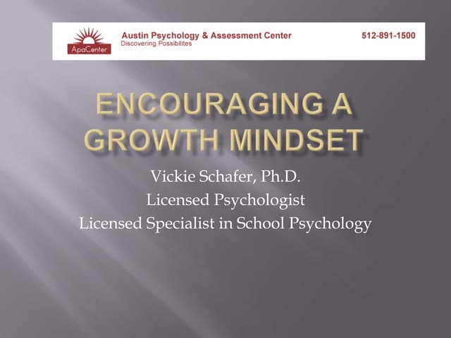 Encouraging A Growth Mindset