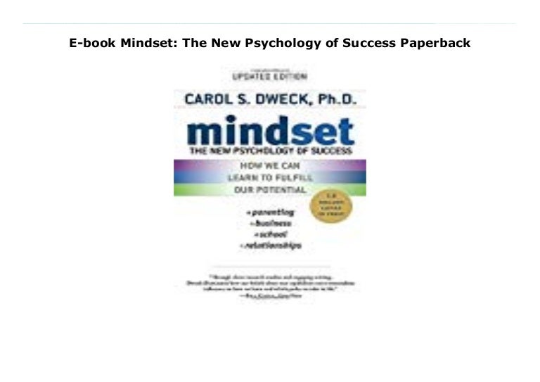 E Book Mindset The New Psychology Of Success Paperback