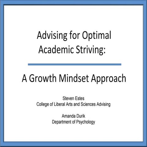 Mindset 2012 NIU Advising Summit Presentation