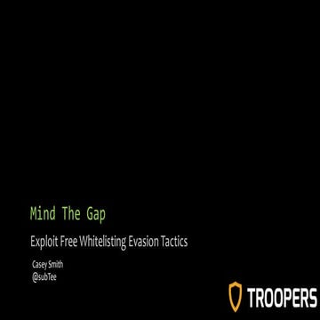 Mind the gap  - Troopers 2016