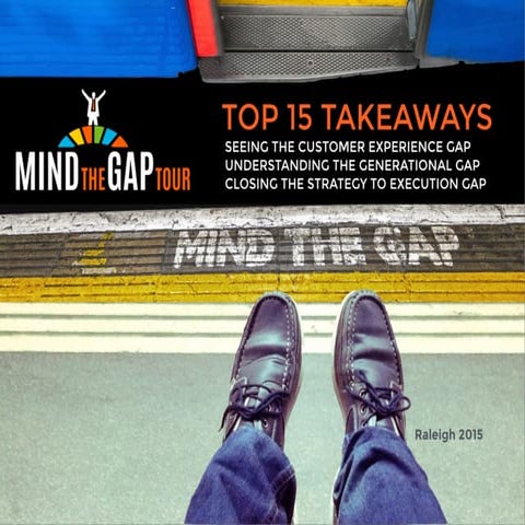 Top 15 Takeaways - Mind the Gap Tour Raleigh 