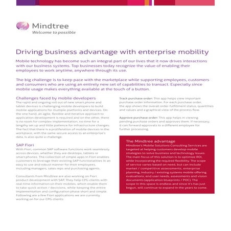 Driving business advantage with enterprise mobility