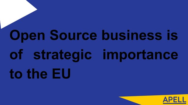 Open Source business is of strategic importance to the EUpptx