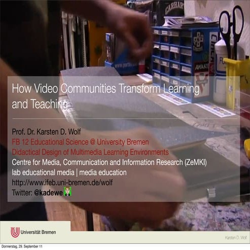 How Video Communities Transform Learning  and Teaching