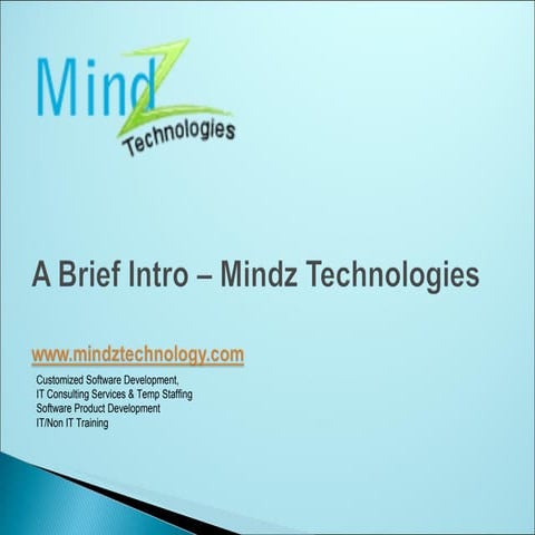 Mindz presentation may 2011