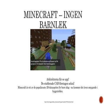 Minecraft är ingen lek | PPTX