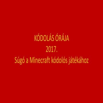Minecraft kódolós játék - súgó