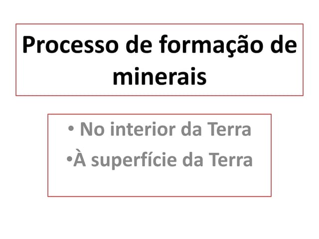 Minerais
