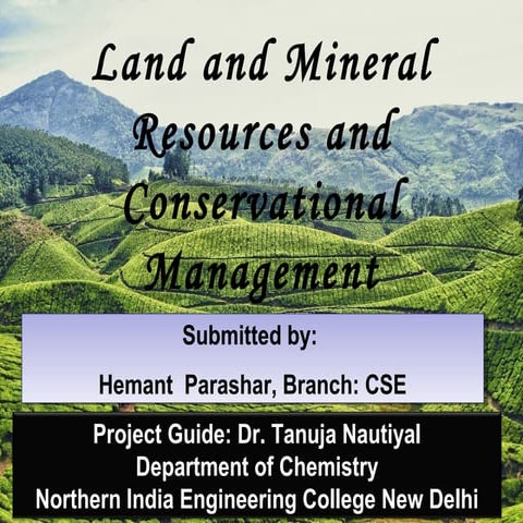 Land Resources and Mineral resources 