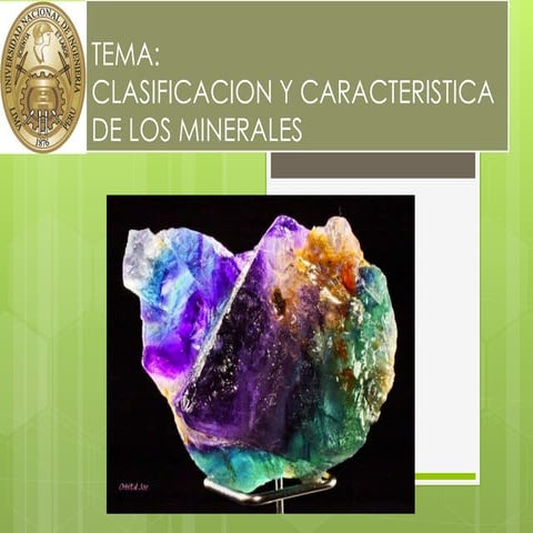 Minerales caracteristicas y clasificacion