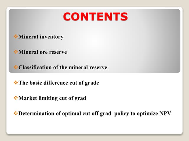 Mineral economic