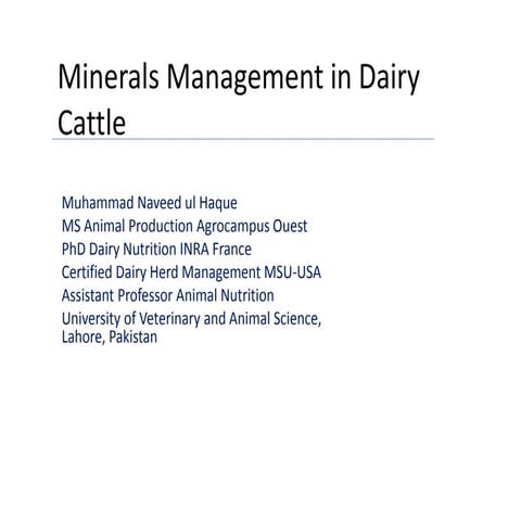 DCAD (Dietary Cation Anion Difference) | PPTX