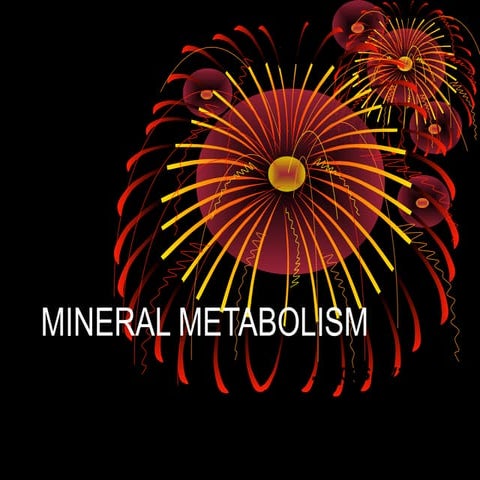 Which Of The Following Minerals Is Linked With Energy Metabolism Mineral Metabolism | PPT