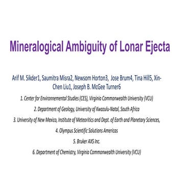 Mineralogical Ambiguity of Lonar Ejecta