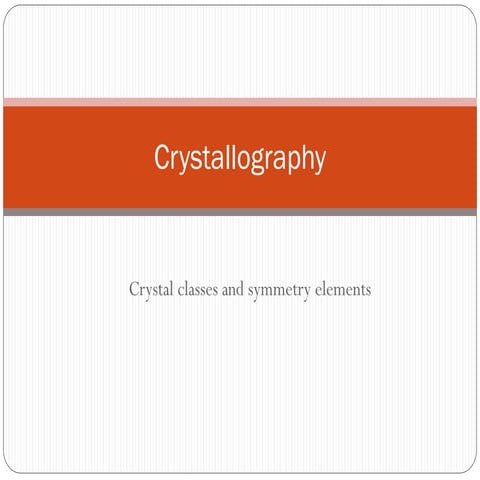 Crystallography 32 classes | PDF