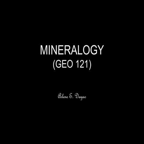 Mineralogy new
