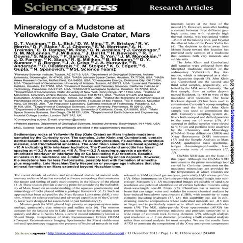 Mineralogy of a_mudstone_at_yellowknife_bay_gale_crater_mars
