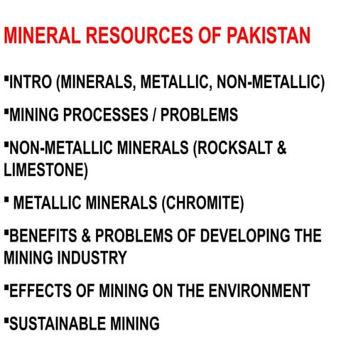 Minerals in Pakistan | PPTX