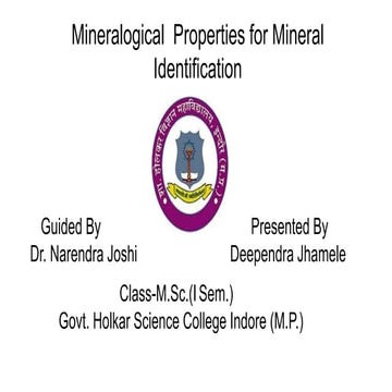 Mineral properties 