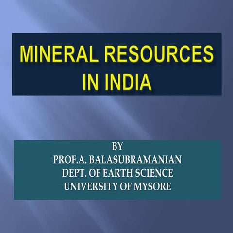 Mineral Resources in India