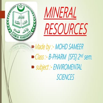 Mineral resources 