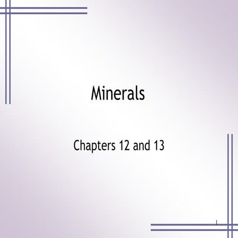 Minerals