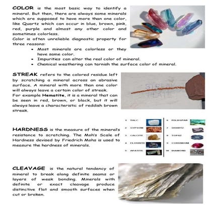 Identifying Minerals