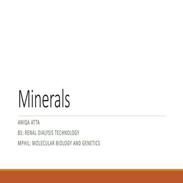 Minerals