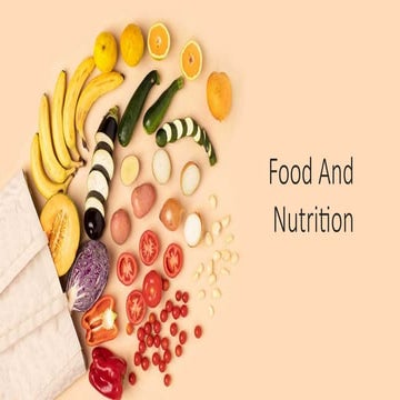 Food and Nutrition powerpoint for vitamins and minerals