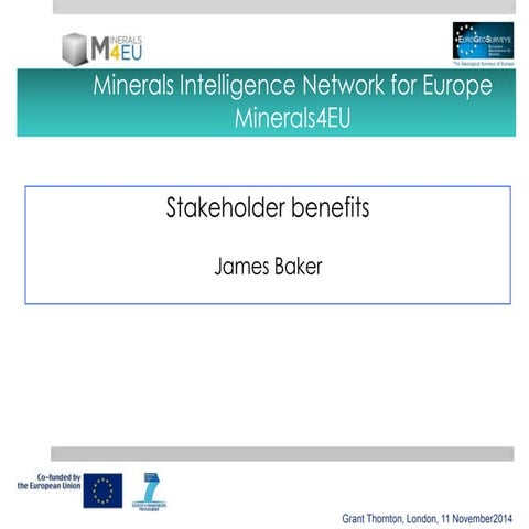 Minerals4EU - Stakeholder Benefits