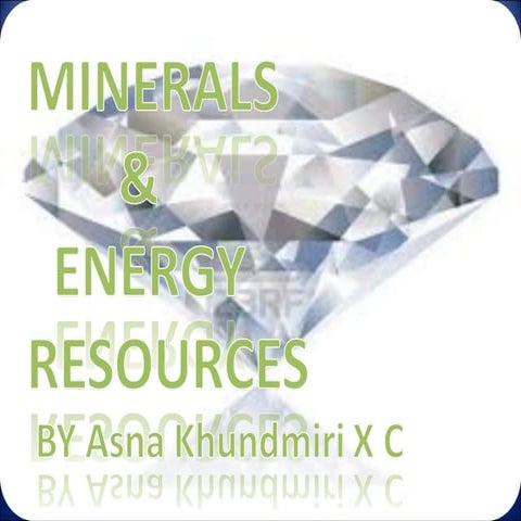 Minerals and energy resources 10 class