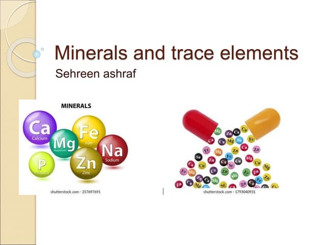 Which Of The Following Is A Trace Element Minerals and trace elements.ppt
