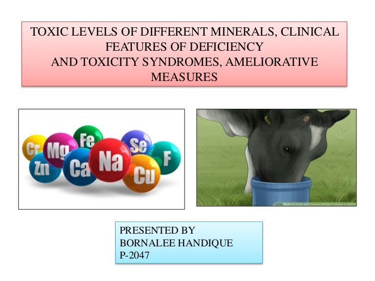 Mineral toxicity ppt
