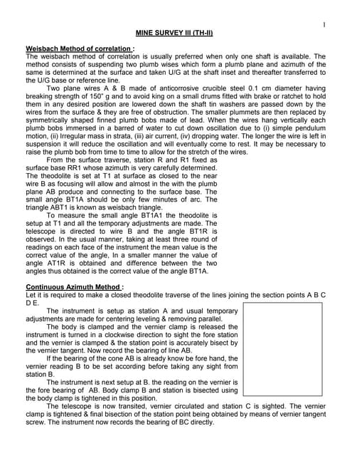 Mine Surveying 1 Pdf