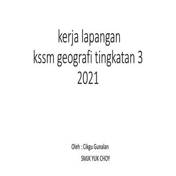 Minggu 1 kerja lapangan t3
