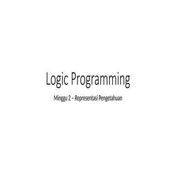 Comprehensive Guide to Knowledge Representation in Logic Programming | PPTX