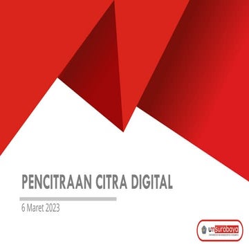 Slide Materi Mata Kuliah Pencitraan citra digital pertemuan pertama | PDF