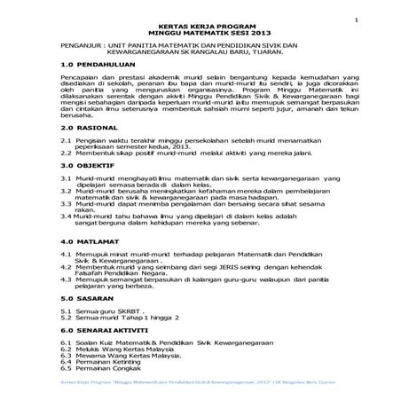 Minggu matematik 2013