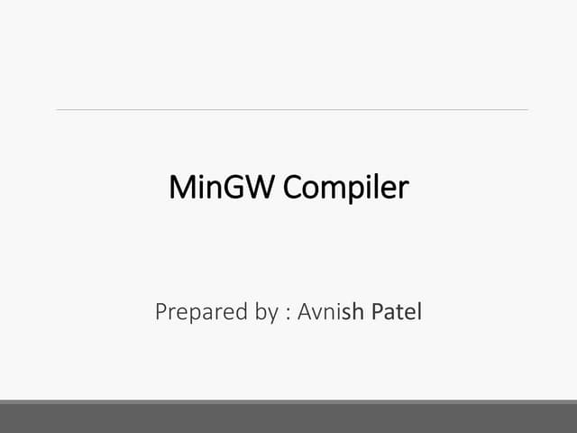 MinGw Compiler