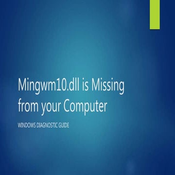 Mingwm10.dll is missing from your computer