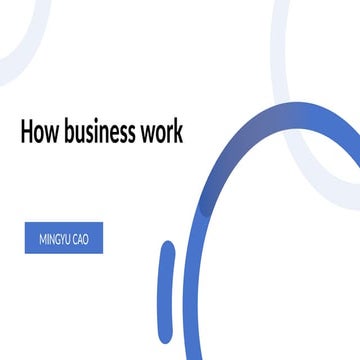 how business work and operate （for presentation）