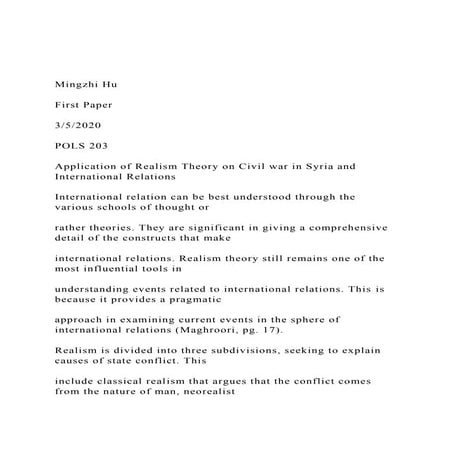 Mingzhi HuFirst Paper352020POLS 203Applicati.docx