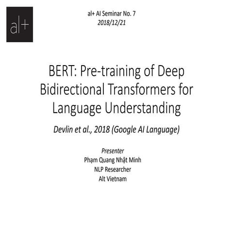 BERT: Pre-training of Deep Bidirectional Transformers for Language ...