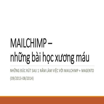 Mailchimp - những bài học "xương máu"