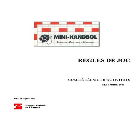 Reglament de Mini-Handbol | PDF